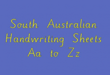 Photo of South Australian Handwriting Sheets Aa to Zz